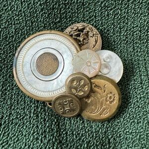 Vintage Custom Brooch made with Buttons